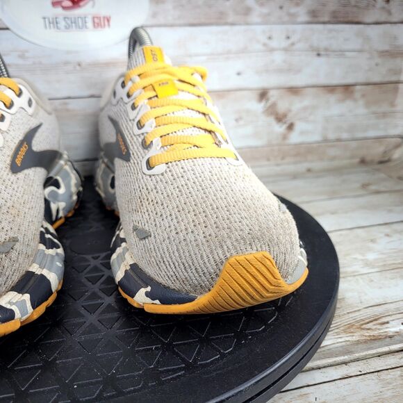 Brooks Ghost 15 Women's Size 6.5 Blanc Sunflower W Grey Athletic Running Shoes - Picture 4 of 12